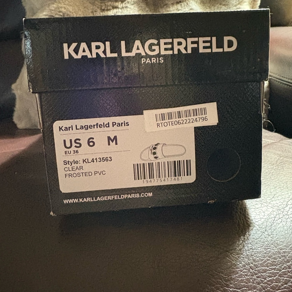Karl Lagerfeld Clear Frosted PVC Footwear